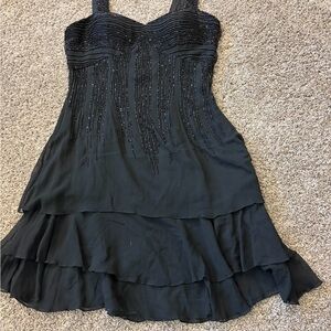 Y2K  Black Beaded mini Dress